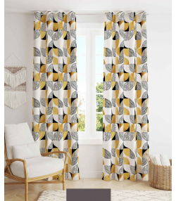 پرده نوپه هوم Nope Home مدل مخمل پانچی طرح هندسی سایز 140x280