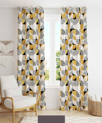 پرده نوپه هوم Nope Home مدل مخمل پانچی طرح هندسی سایز 140x280