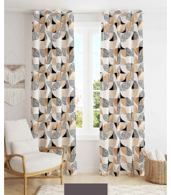 پرده نوپه هوم Nope Home مدل مخمل پانچی طرح هندسی سایز 140x280