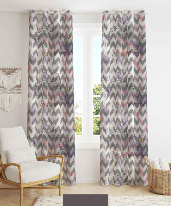پرده نوپه هوم Nope Home مدل مخمل پانچی طرح هندسی سایز 140x280