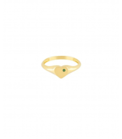انگشتر قلب با نگین سبز درریس Doris کدP5799