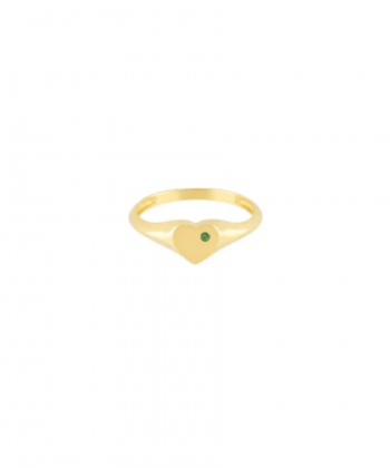 انگشتر قلب با نگین سبز درریس Doris کدP5799