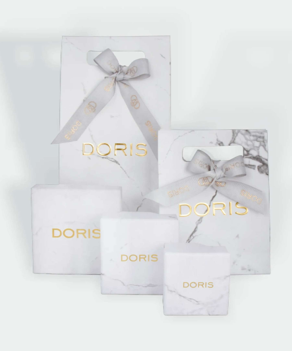 انگشتر قلب با نگین یاسی درریس Doris کدP5797