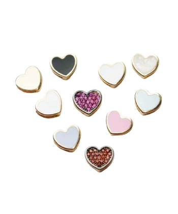 آویز تک قلب با نگین سرخابی درریس Doris کدP5787