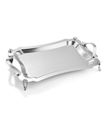 سینی دالبر دسته نقره Wave ساده پایه دار ریور River مدل RVRB7137