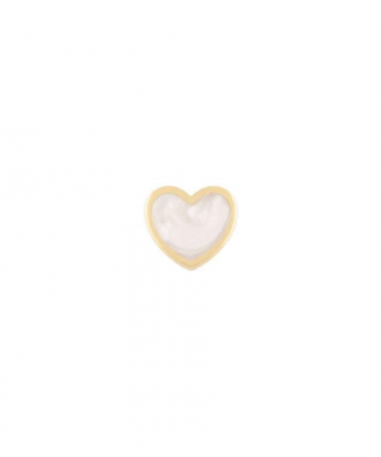 آویز قلب سفید درخشان درریس Doris کدP5751