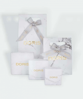 دستبند نخی مشکی قلب کوچک با میناکاری مشکی درریس Doris کدP5742