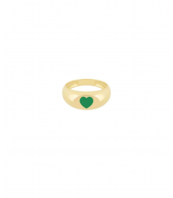 انگشتر Heartbeat با میناکاری سبز درریس Doris کدP5728