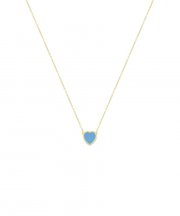 گردنبند قلب فیلوس با سنگ آبی رویال درریس Doris کدP5718