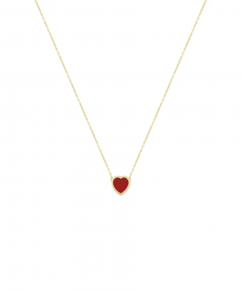 گردنبند قلب فیلوس با سنگ قرمز درریس Doris کدP5719