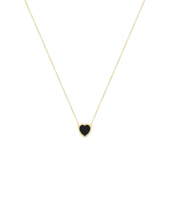 گردنبند قلب فیلوس با سنگ مشکی درریس Doris کدP5720