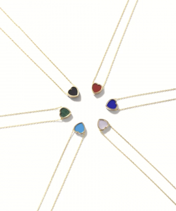 گردنبند قلب فیلوس با سنگ مشکی درریس Doris کدP5720