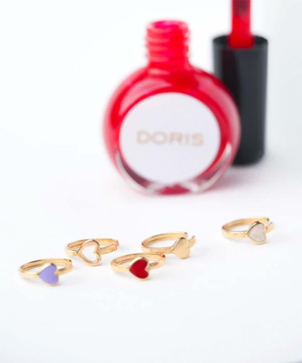 ایرکاف قلب با میناکاری یاسی درریس Doris کدP5911