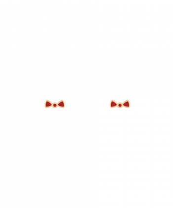 گوشواره میخی پاپیون قرمز درریس Doris کدP5901