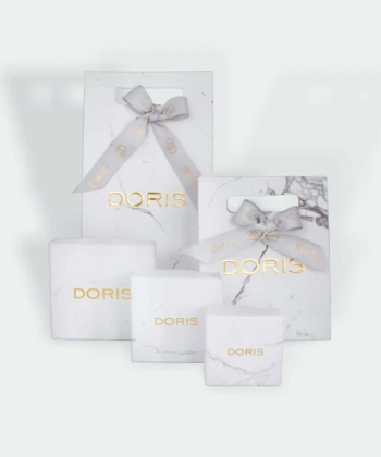 دستبند چرم دولایه مشکی با پلاک مستطیل درریس Doris کدP5898