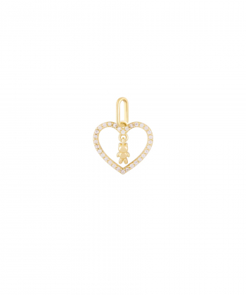 آویز تک قلب نگین دار تدی درریس Doris کدP5888