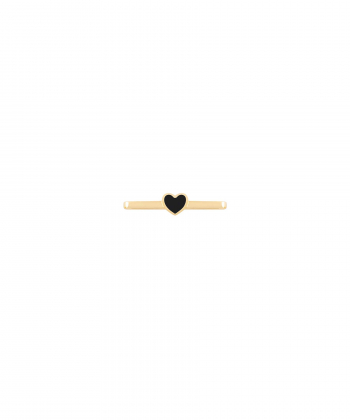 آویز Apple Watch قلب کوچک با میناکاری مشکی متصل درریس Doris کدP5880