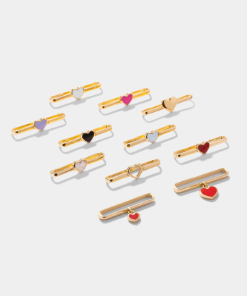 آویز Apple Watch قلب کوچک با میناکاری صورتی کمرنگ متصل درریس Doris کدP5878