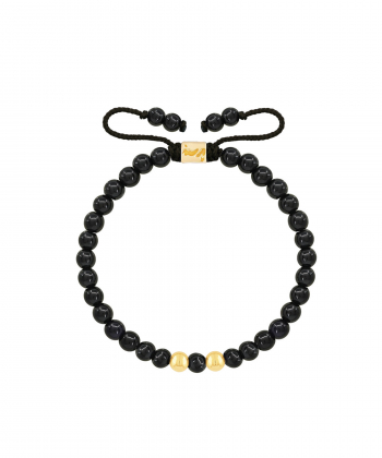 دستبند طلا سنگی دو گوی پرسته Parasteh کد 17914