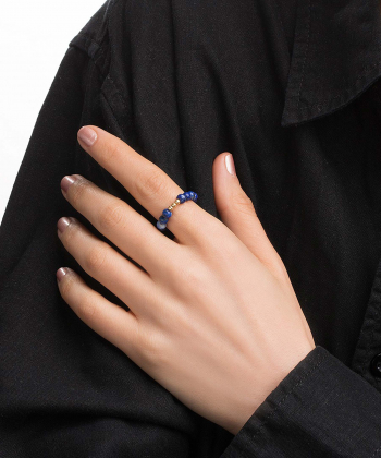 انگشتر طلا سنگی سه گوی پرسته Parasteh کد 530763