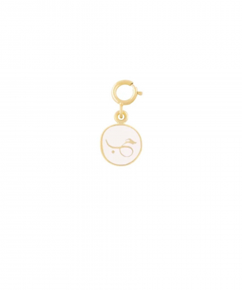 چارم حب با میناکاری سفید درریس Doris کدP5834