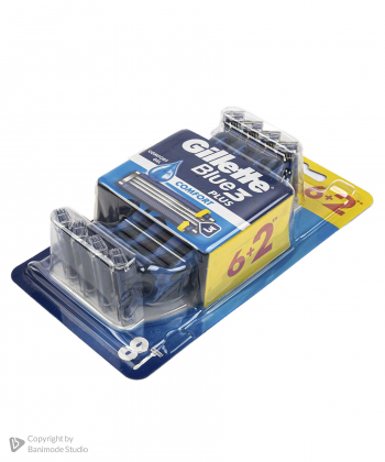 خودتراش 3 لبه ژیلت Gillette مدل Blue3 Comfort بسته 8 عددی