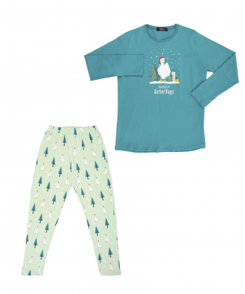 ست بلوز و شلوار دخترانه سه دو مدل 5WK37NT1631