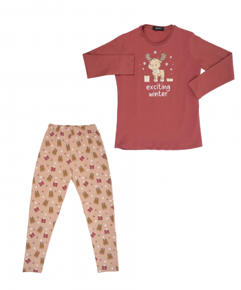 ست بلوز و شلوار دخترانه سه دو مدل 5WK37NT1601