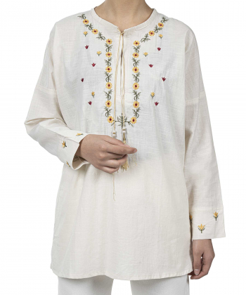 تونیک نخی آستین بلند زنانه شندی کد 8164