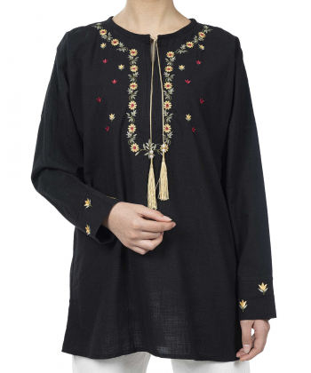 تونیک نخی آستین بلند زنانه شندی کد 8164