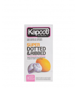 کاندوم خاردار کاپوت Kapoot مدل Super Dotted And Ribbed بسته 12 عددی