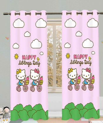 پرده نوپه هوم Nope Home مدل مخمل پانچی طرح گربه سایز 140x280