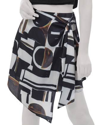 دامن کوتاه ساتن زنانه سرژه مدل MP-SE-210228