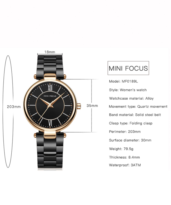 ساعت مچی عقربه‌ای زنانه مینی فوکوس Mini Focus مدل  MF0189L-BK