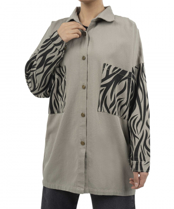 مانتو شومیزی کوتاه زنانه شندی مدل 9128