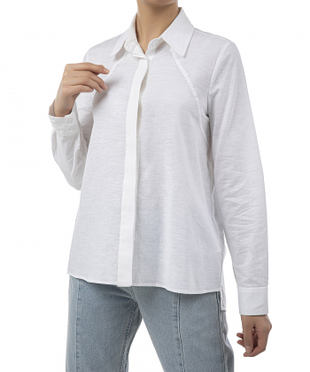 شومیز لینن آستین بلند زنانه سرژه مدل MP-SE-207362