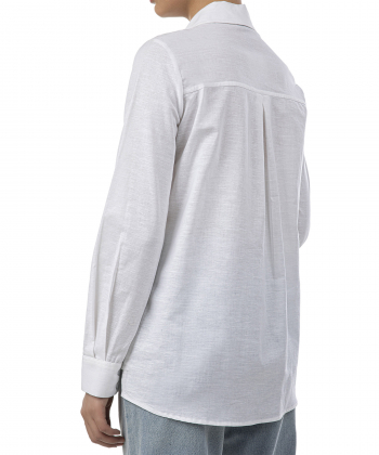 شومیز لینن آستین بلند زنانه سرژه مدل MP-SE-207362