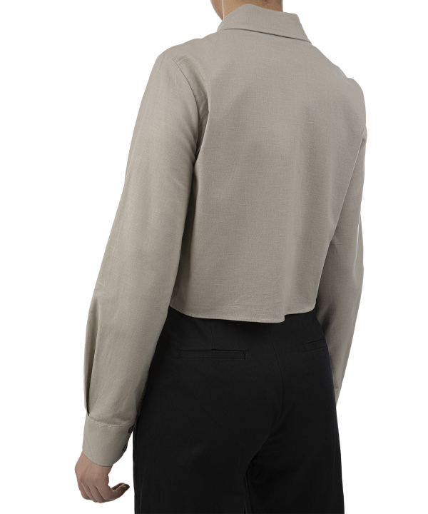 شومیز لینن آستین بلند زنانه سرژه مدل MP-SE-207361