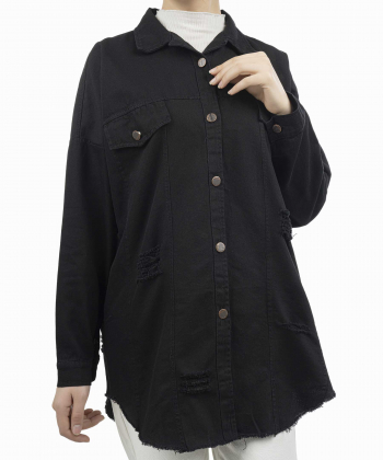 مانتو شومیزی کوتاه زنانه شندی مدل 9114