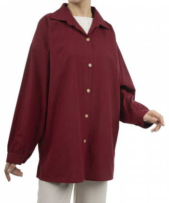 مانتو شومیزی کوتاه زنانه شندی مدل 9143