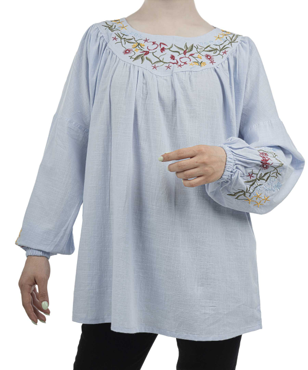 تونیک نخی آستین بلند زنانه شندی Shandy کد 8187