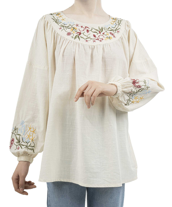 تونیک نخی آستین بلند زنانه شندی Shandy کد 8187