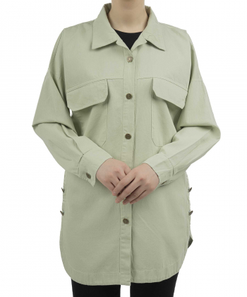 مانتو شومیزی کوتاه زنانه شندی مدل 9109