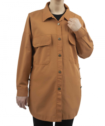 مانتو شومیزی کوتاه زنانه شندی مدل 9109