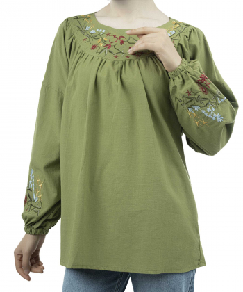 تونیک نخی آستین بلند زنانه شندی Shandy کد 8187