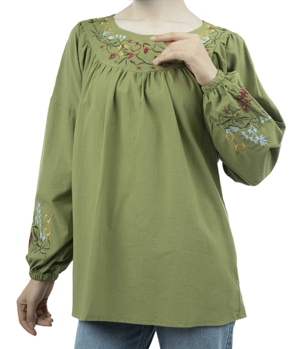 تونیک نخی آستین بلند زنانه شندی Shandy کد 8187