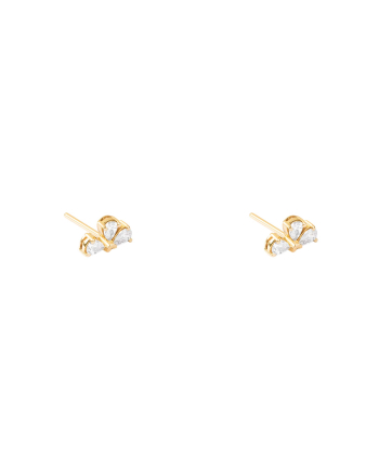 گوشواره طلا نگین دار گل مرینوس پرسته Parasteh کد 525549