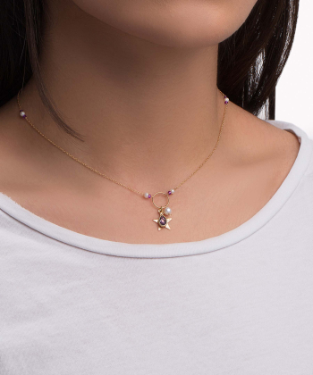 گردنبند طلا ستاره آسترال پرسته Parasteh کد 525022