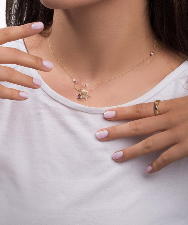 گردنبند طلا ستاره آسترال پرسته Parasteh کد 525022