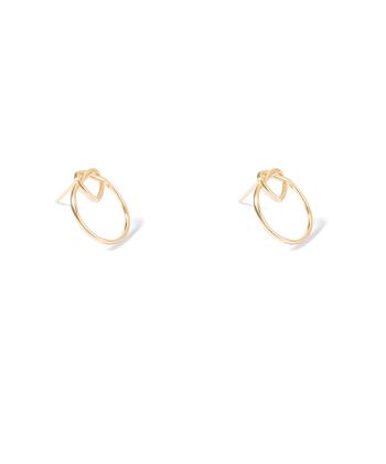 گوشواره طلا دایره قلب پرسته Parasteh کد 527979